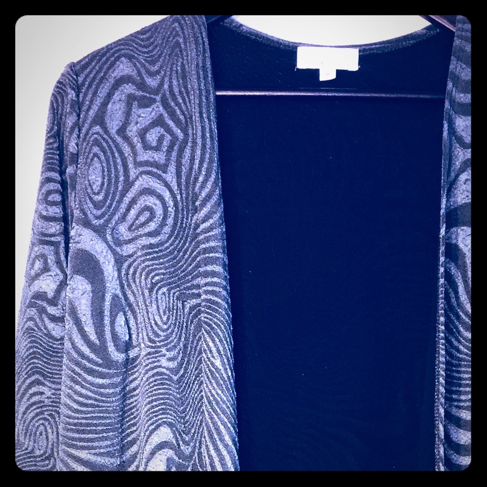 LuLaRoe Sarah Cardigan - Patterned Gray